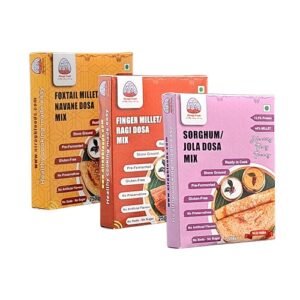 Instant Millet Dosa Mix Combo 750g (Pack of 3 – Foxtail, Ragi, and Jowar)